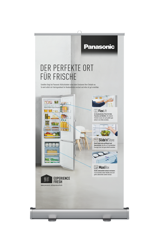 Panasonic Kühlschrank Rollup Banner von Consequence